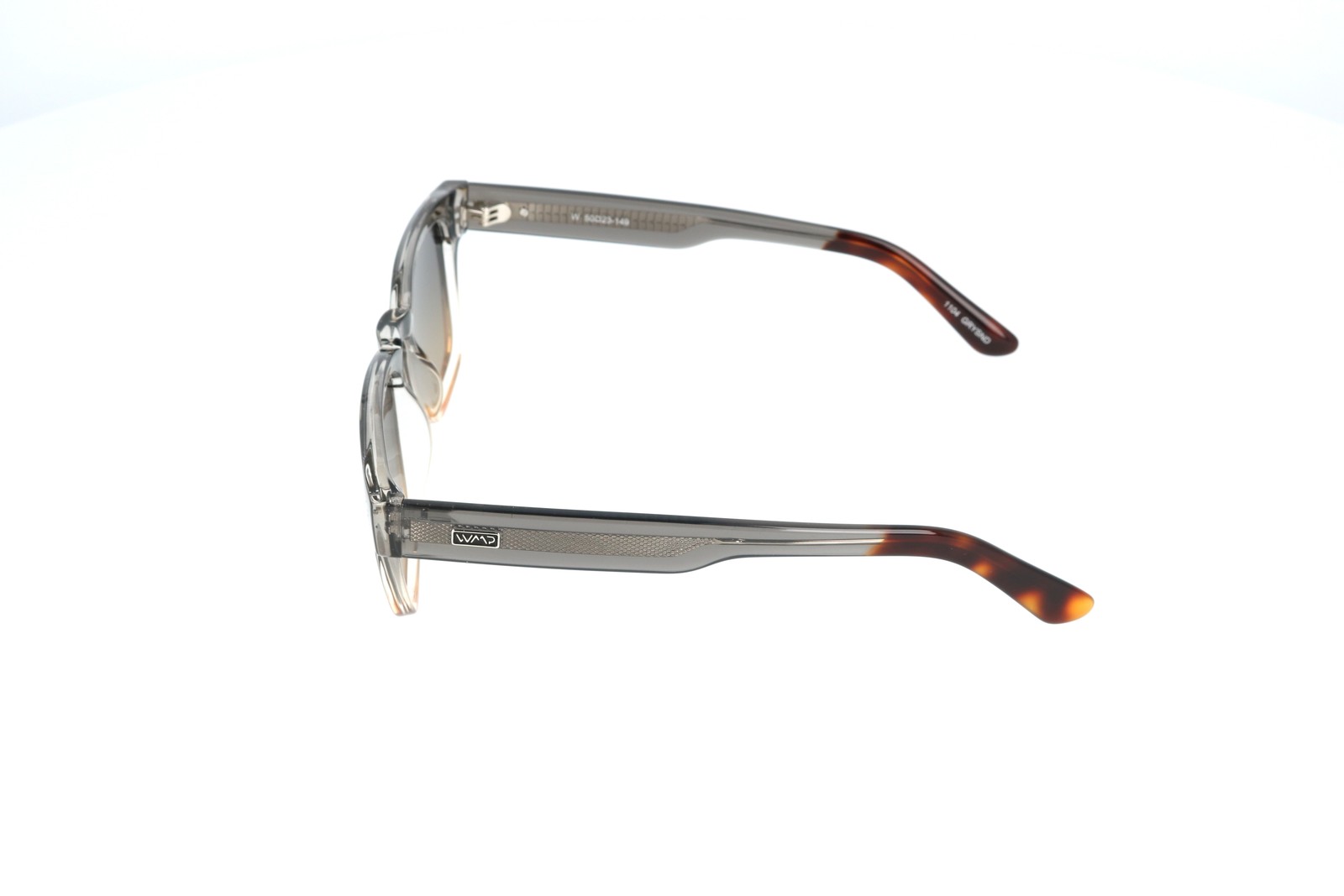 WMP Wayne Gray Square 1104 Polarized Sunglasses 50-23-149 GRYSND