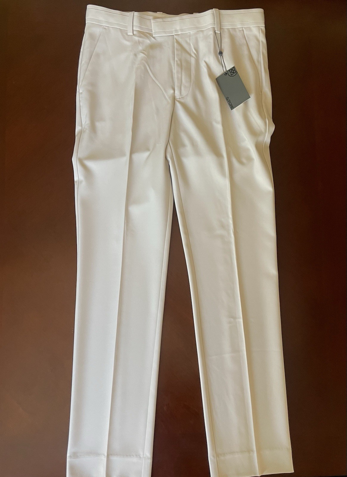 G/FORE Men’s Beige Golf Pants 32 Regular Straight Leg Flat Front Stretch