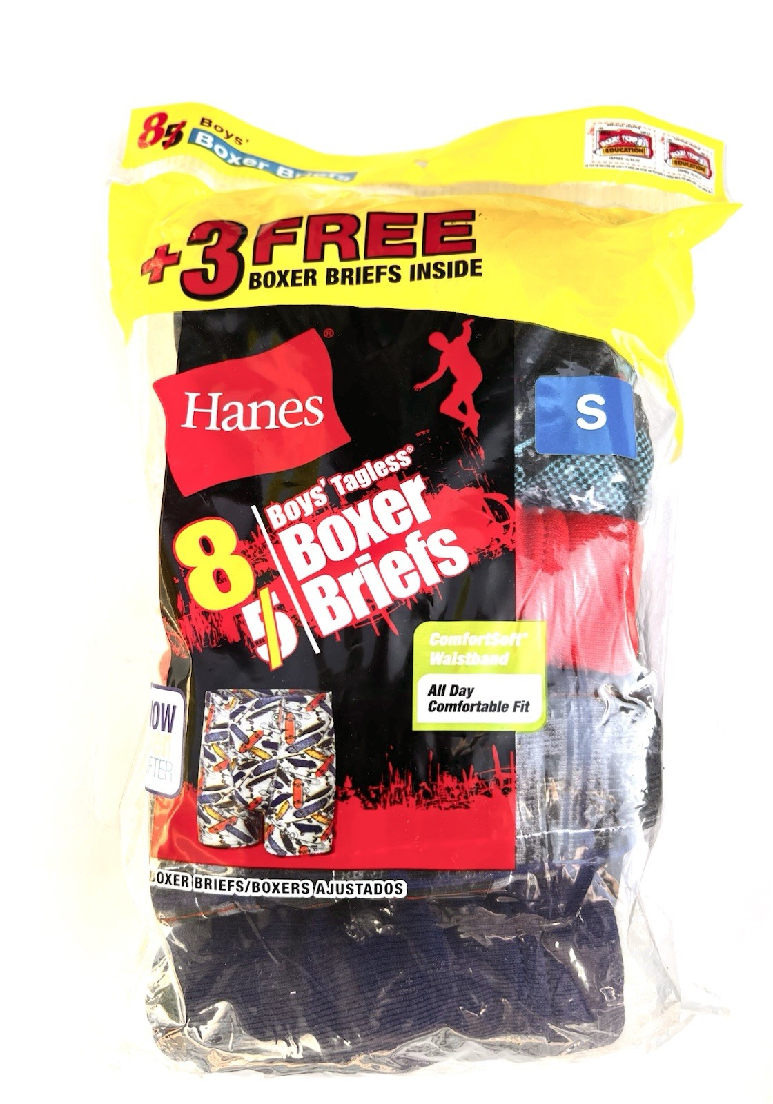 Hanes Boxer Briefs Boys L Underwear 8 Pack Multipack Assorted