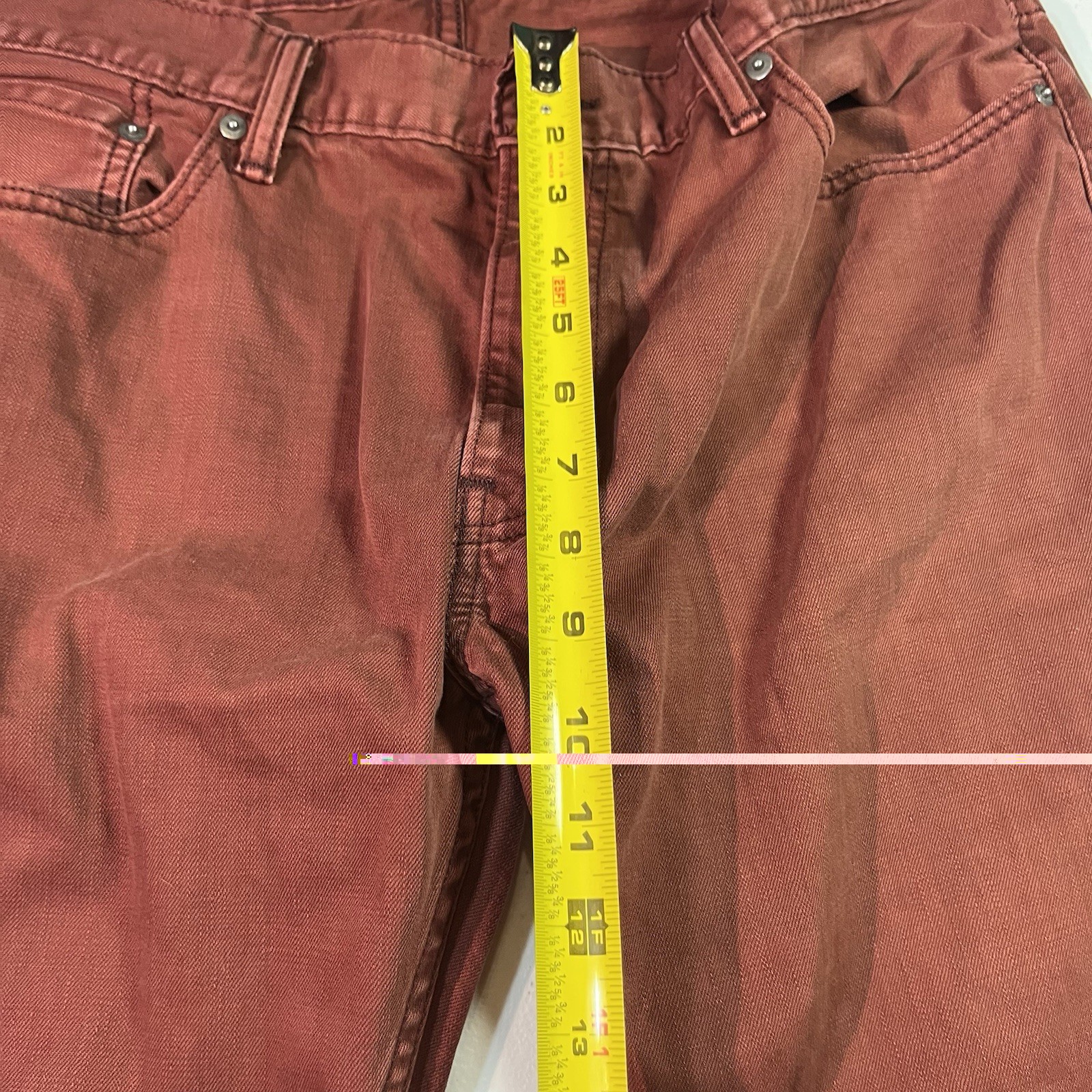Levi’s 514 Jeans Men’s 36×32 NWT Rust Coral Red Straight Leg Stretch Pants Denim