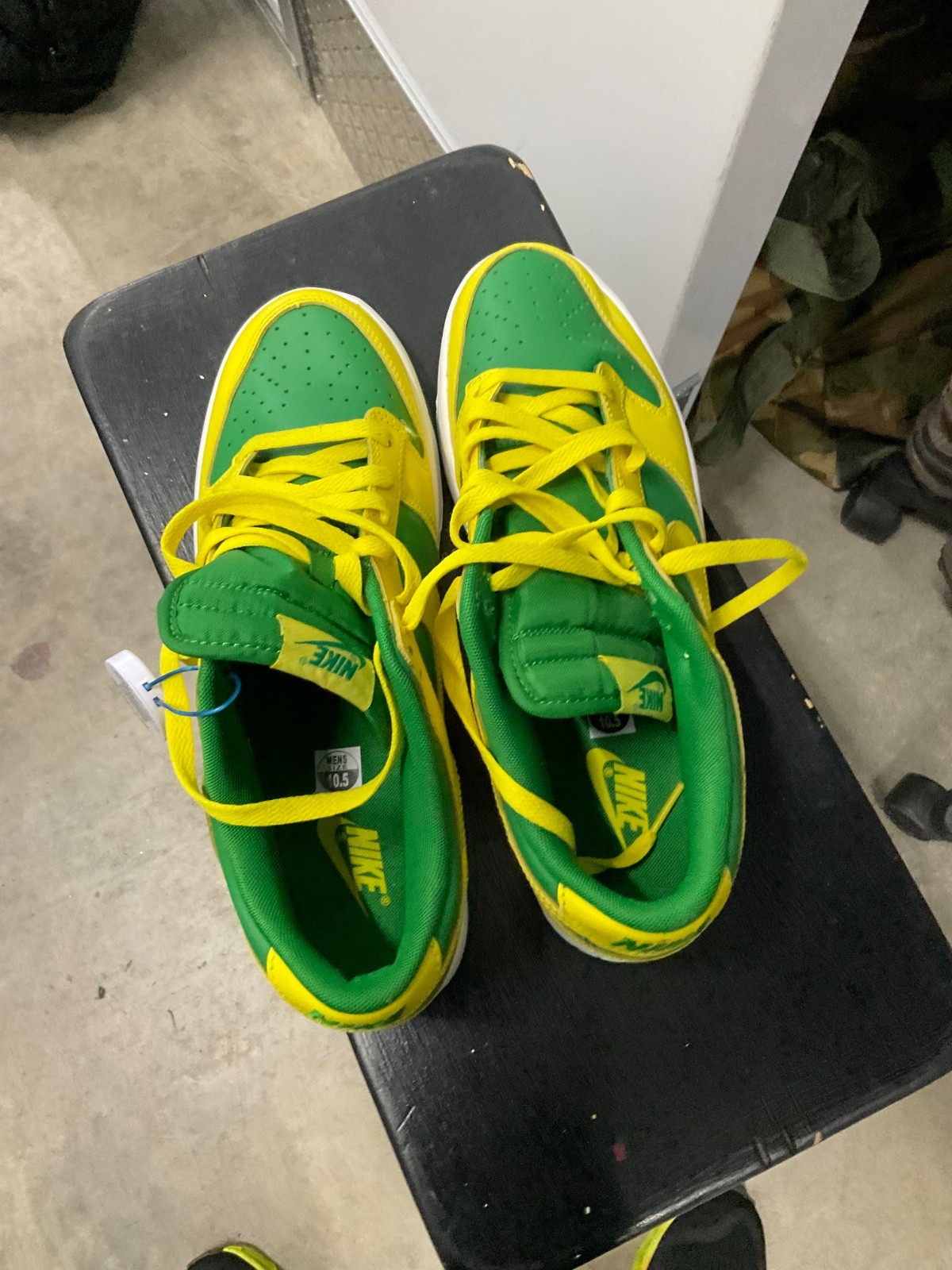 Nike Dunk Low “Reverse Brazil” Apple Green Yellow Strike-Mens Sz 10.5