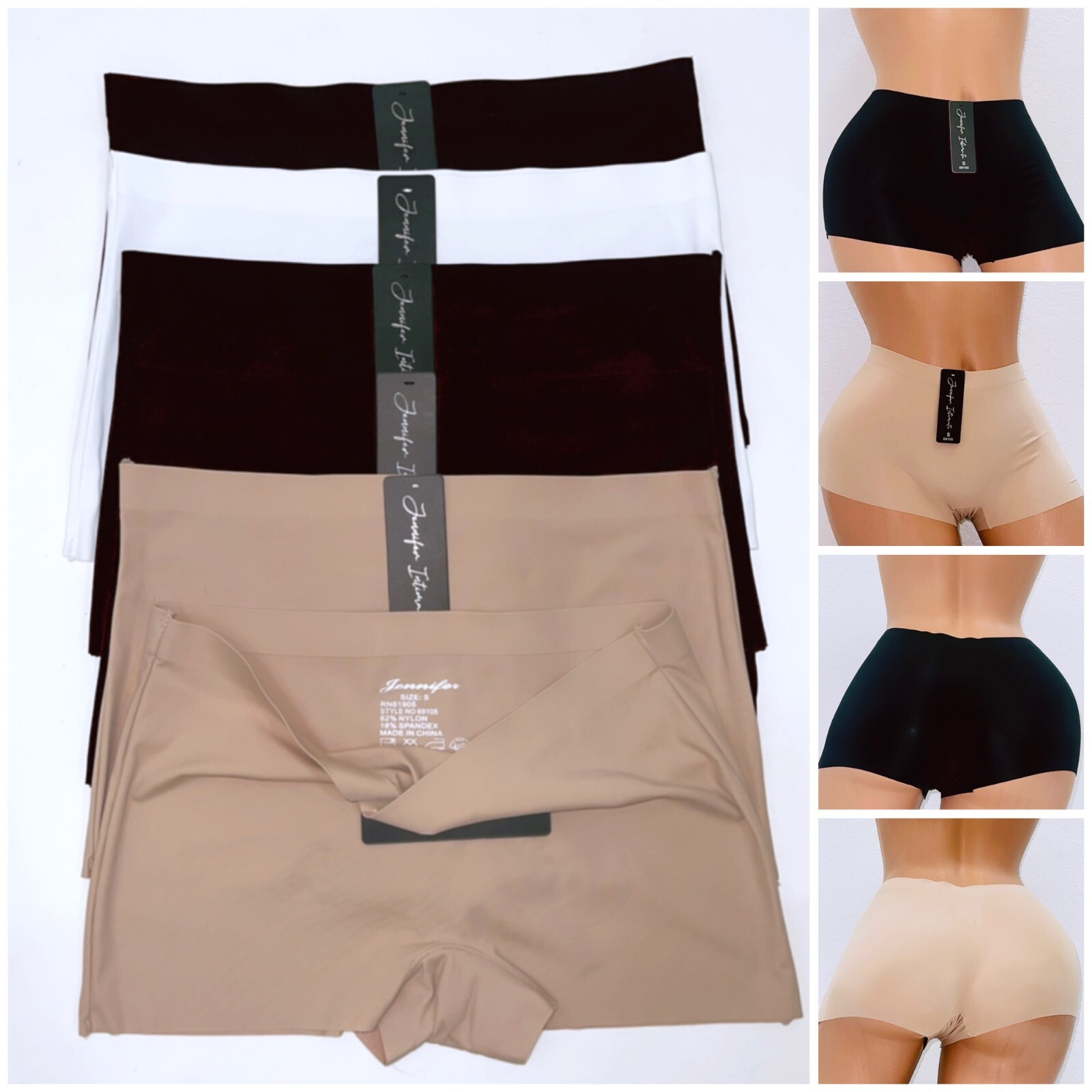 3 or 6 Pack Lot Womens Seamless Panties Boyshorts Underwear Silky Boxer Shorts