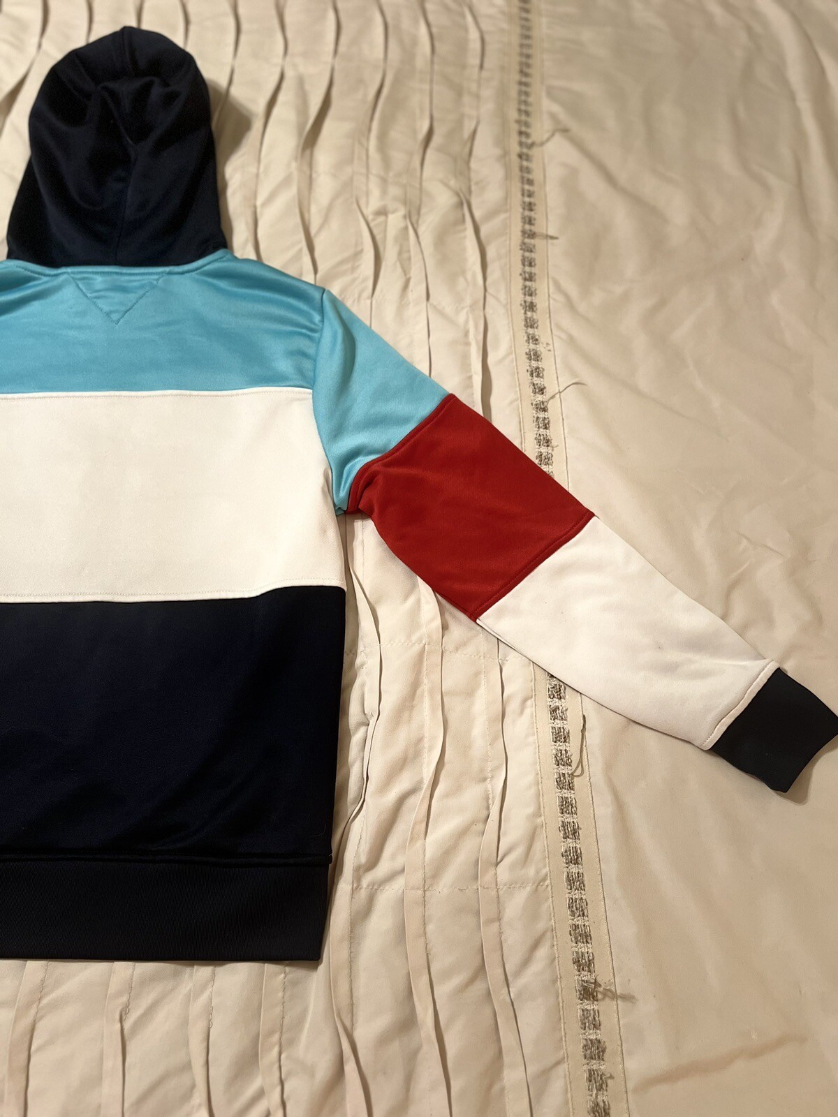 Tommy Hilfiger Men’s Size XS 85 Hilfiger Hoodie Zip Pockets Multi Color Block