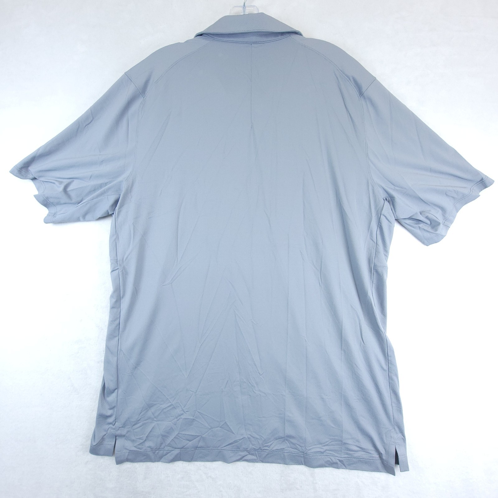Lululemon Shirt Mens Large Gray Polo Active Stretch Short Sleeve 24″ Pit To Pit