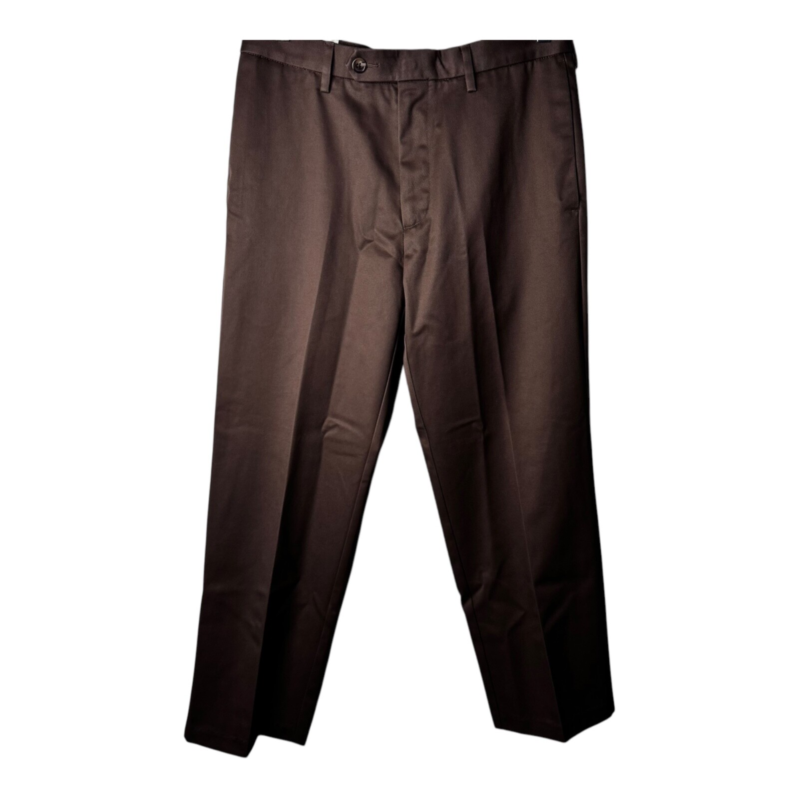 Haggar Maddox Trouser, Mocha, Size 34×29, Straight Fit, Invisible Flex Waistband