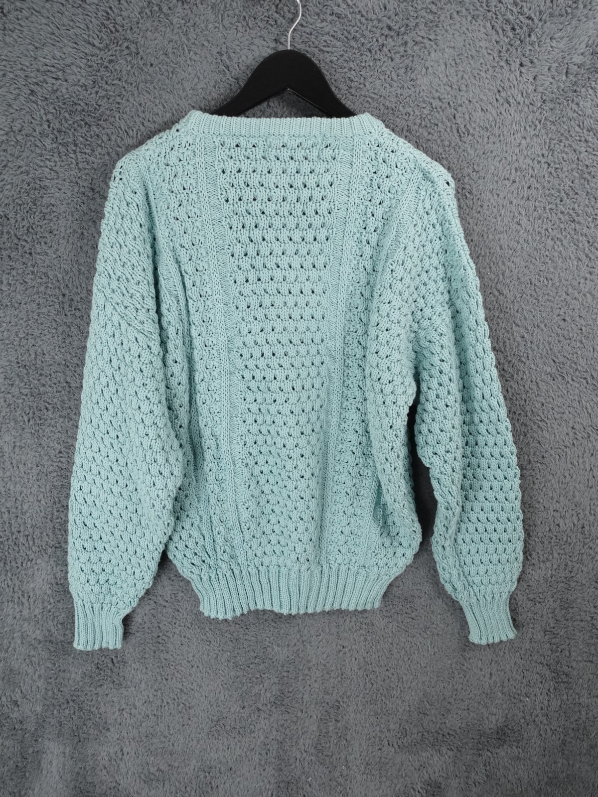 Vintage Maritour Jumper Men Large Green Chunky Cotton Fisherman Made Ireland Y2K