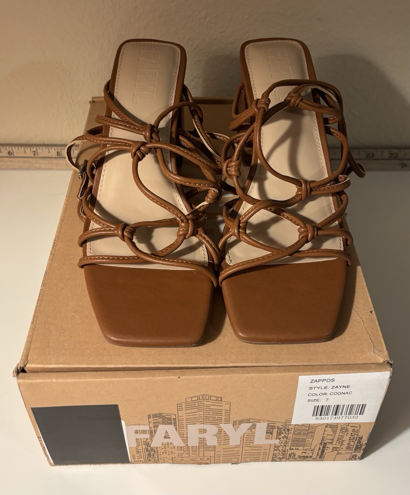 Zayne Strappy Block Heel Sandals From The Brand Faryl by Farylrobin Size 7