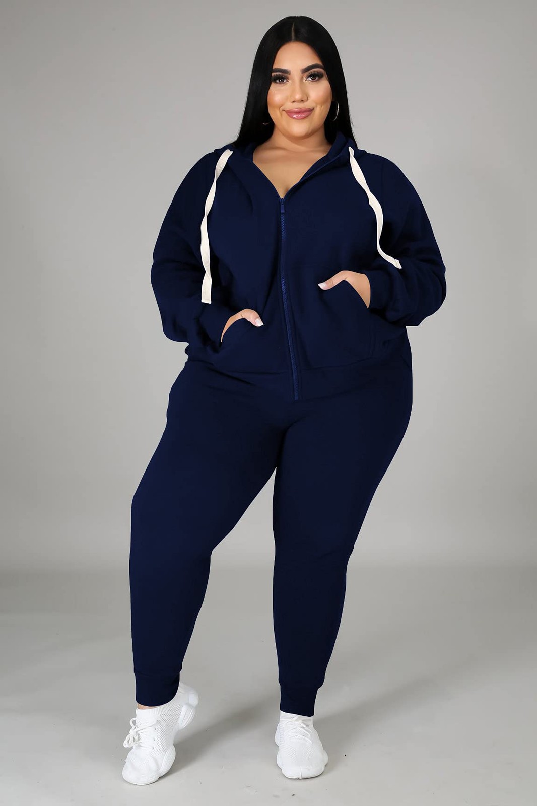 Tycorwd Women’s Plus Size Two Piece Outfits Sweatsuits Sets Long Sleeve