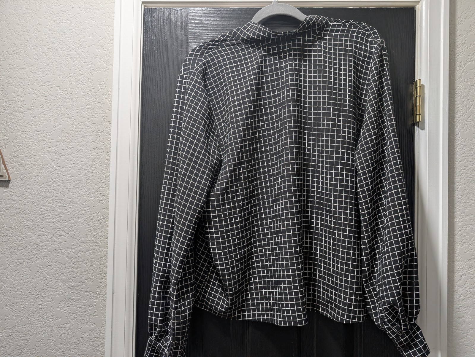 Nordstrom’s Top Pick Women’s Black Checkered Blouse Size Medium