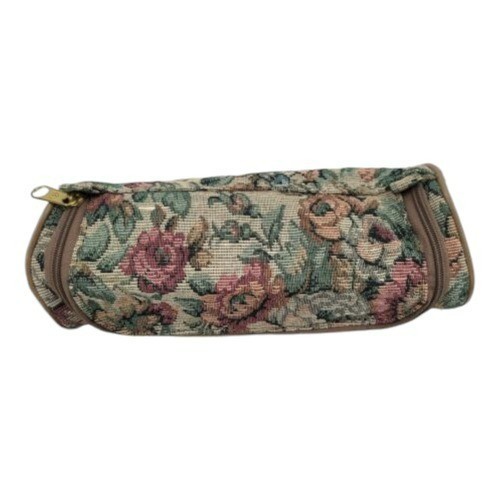 COMPASS Floral Travel Overnight Bag Makeup Case Set with Luggage Tag
