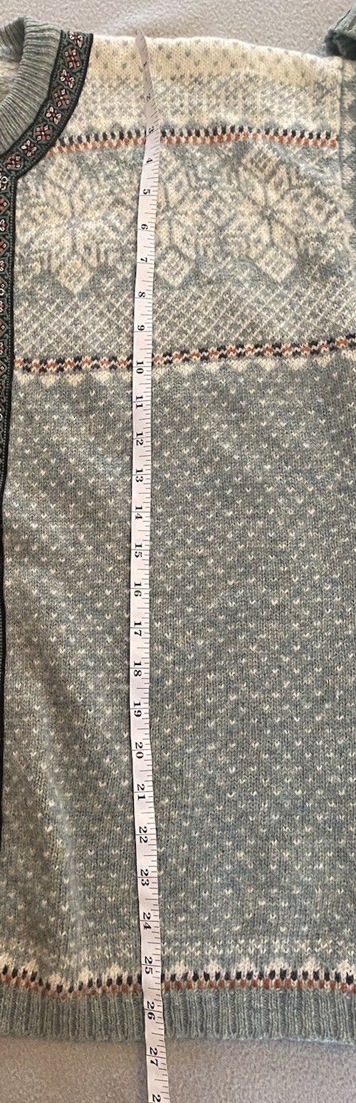 SQAW VALLEY CARDIGAN SZ SMALL WOMENS 100% WOOL FAIRISLE VINTAGE MUST SEE DETAILS