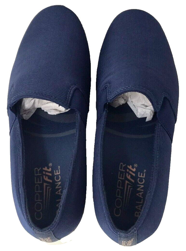 Copper Fit Men’s Relax Slip On Comfort Walking Shoes Navy Size:9 118FG