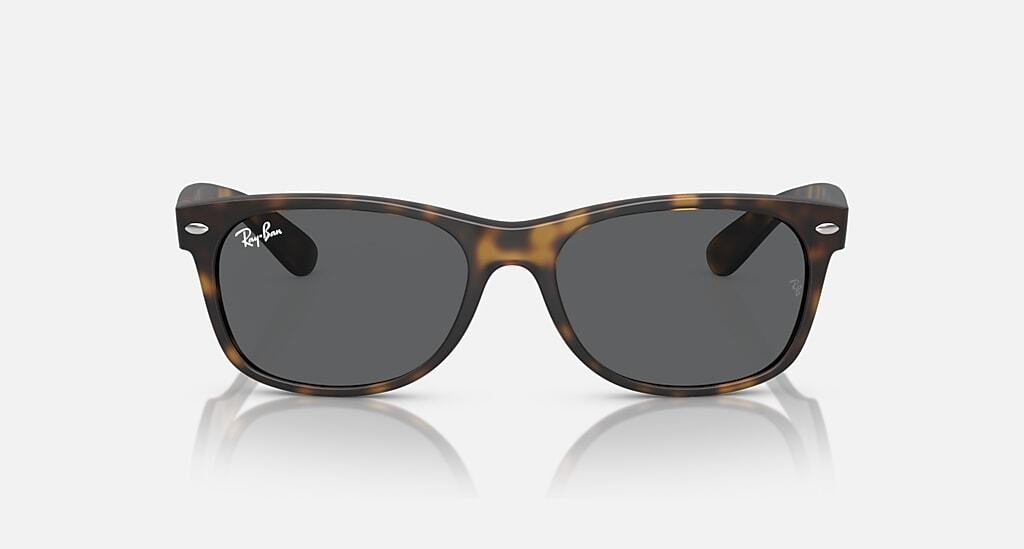 RAY-BAN NEW WAYFARER MATTE HAVANA/DARK GREY 55 mm SUNGLASSES RB2132 865/B1 55-18