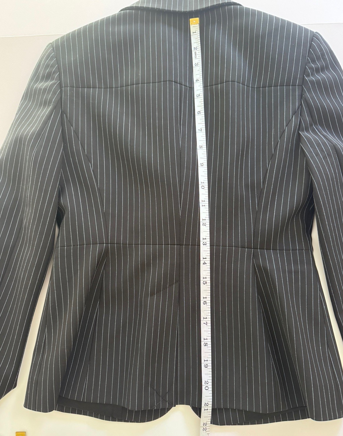 Vintage Rock & Republic Wool Silk Pinstripe Fitted Blazer 00P Y2K Rocker Chic