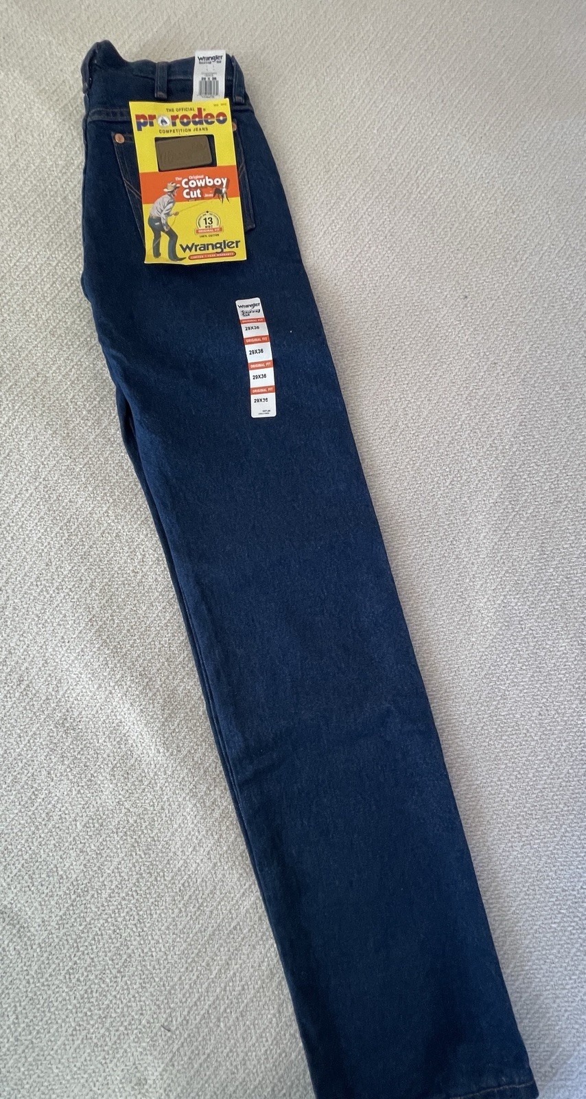 Wrangler Pro Rodeo Cowboy Cut 13MWZ Men’s 29×36 Indigo Competition Jeans
