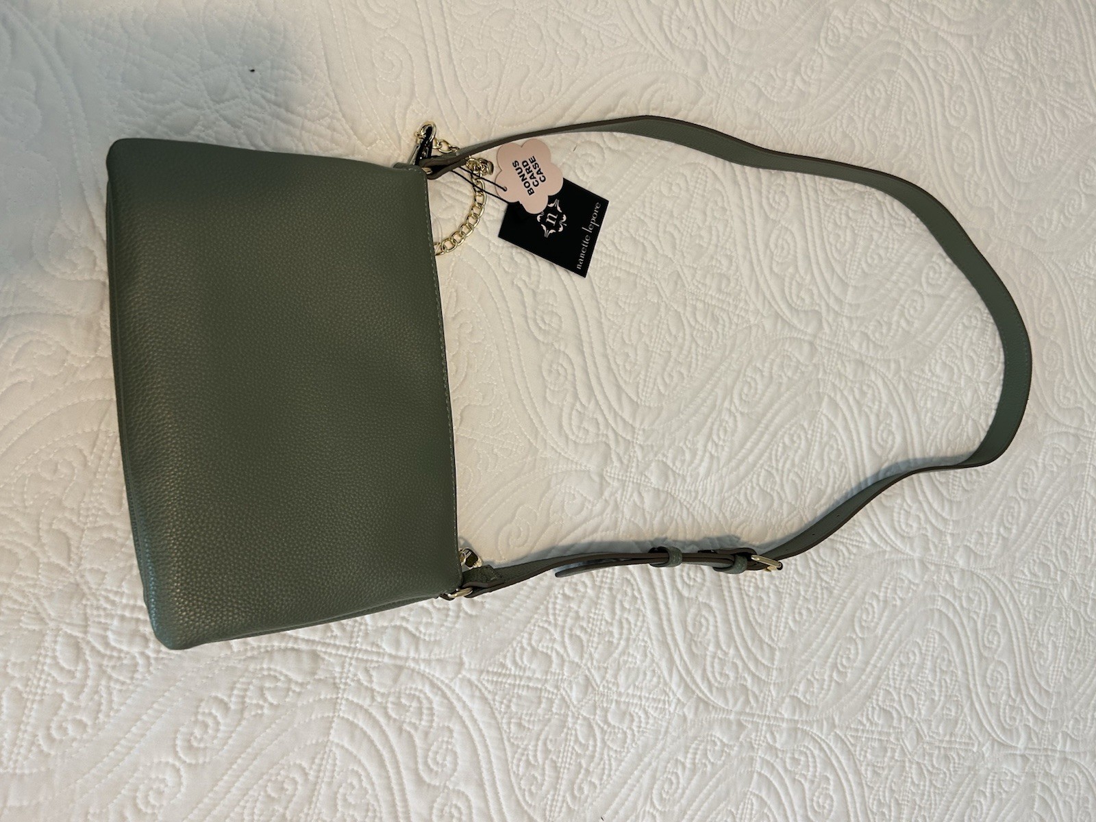 Nanette Lepore Pebbled ARTICHOKE (GREEN) Crossbody PURSE NEW WITH TAGS