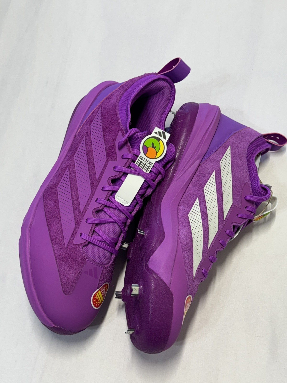 NWT Adidas Adizero Impact BSB Baseball Cleats Metal SOMOS Purple Burst Size 13.5