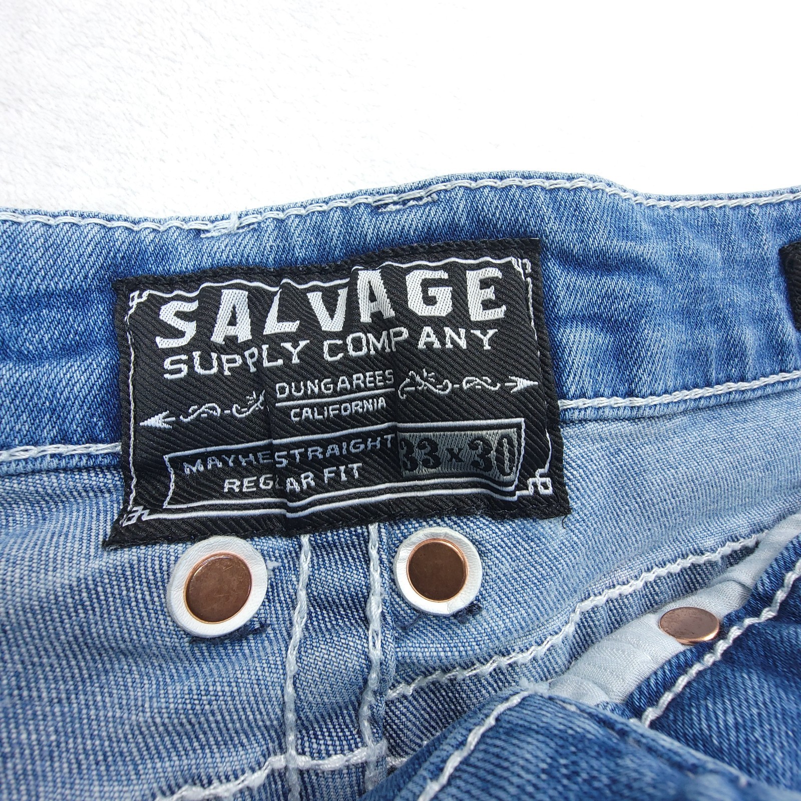 Salvage BKE Denim Shorts Mens 33 Blue Mayhem Jean Cutoffs
