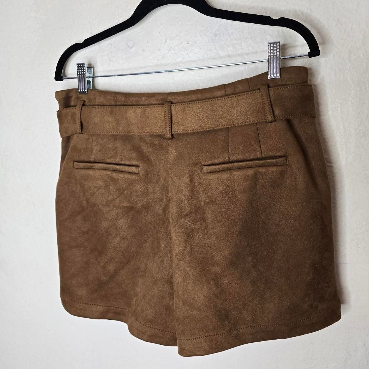 LOFT Belted Faux Suede Shorts