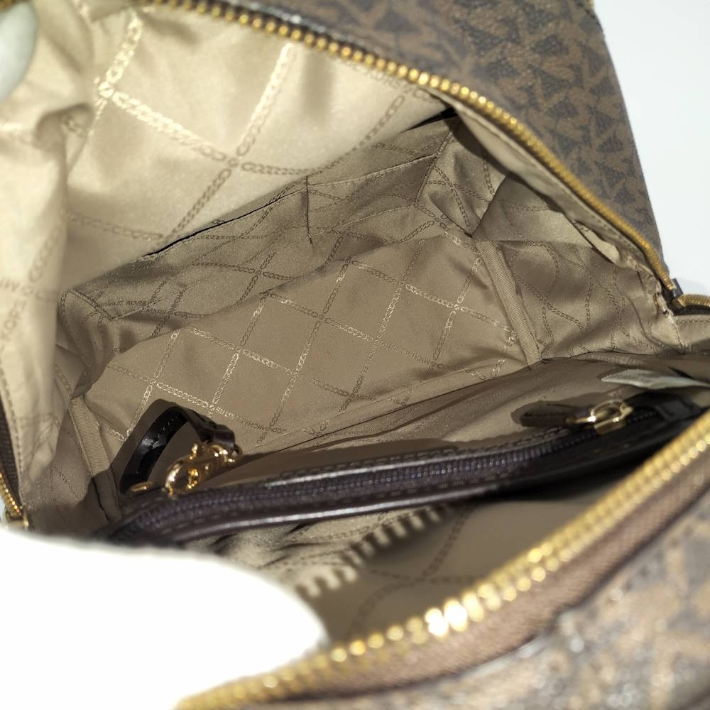 Import duty included for US buyers Michael Kors Backpack Brown Canvas 10.2 inch