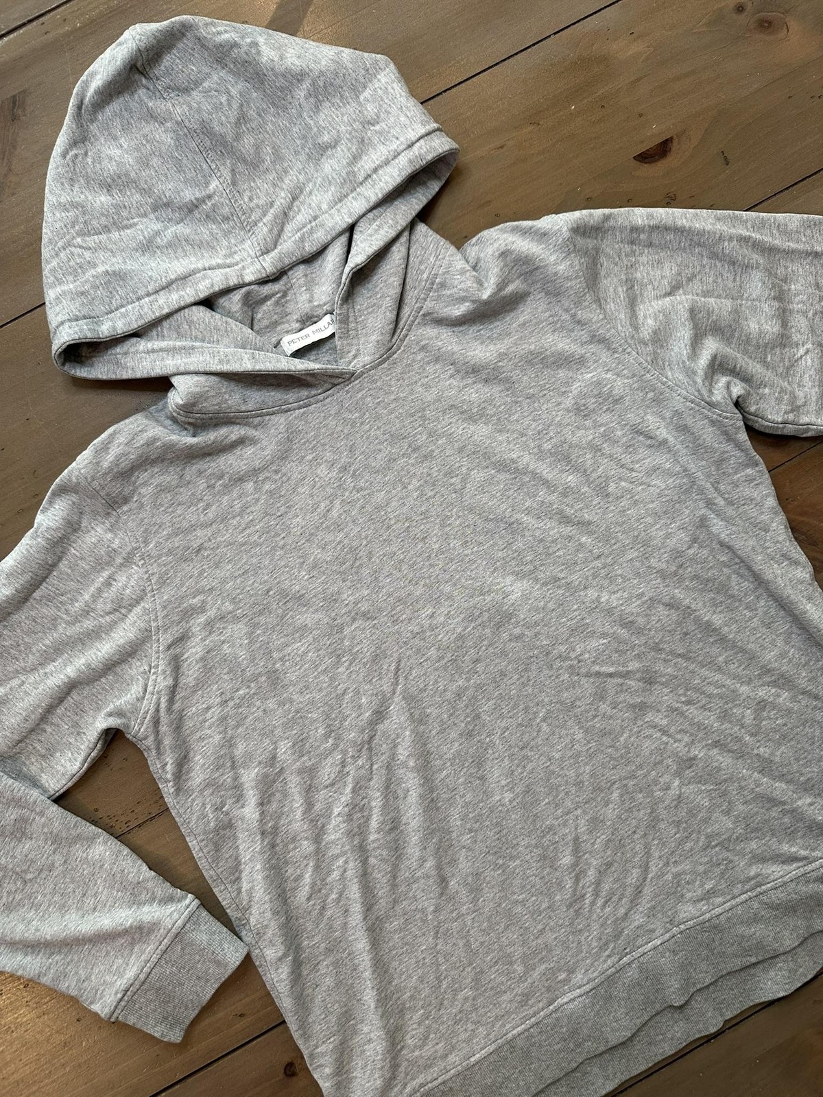 Peter Millar Hoodie Womens Medium Gray Pullover Lightweight Cotton Modal Blend