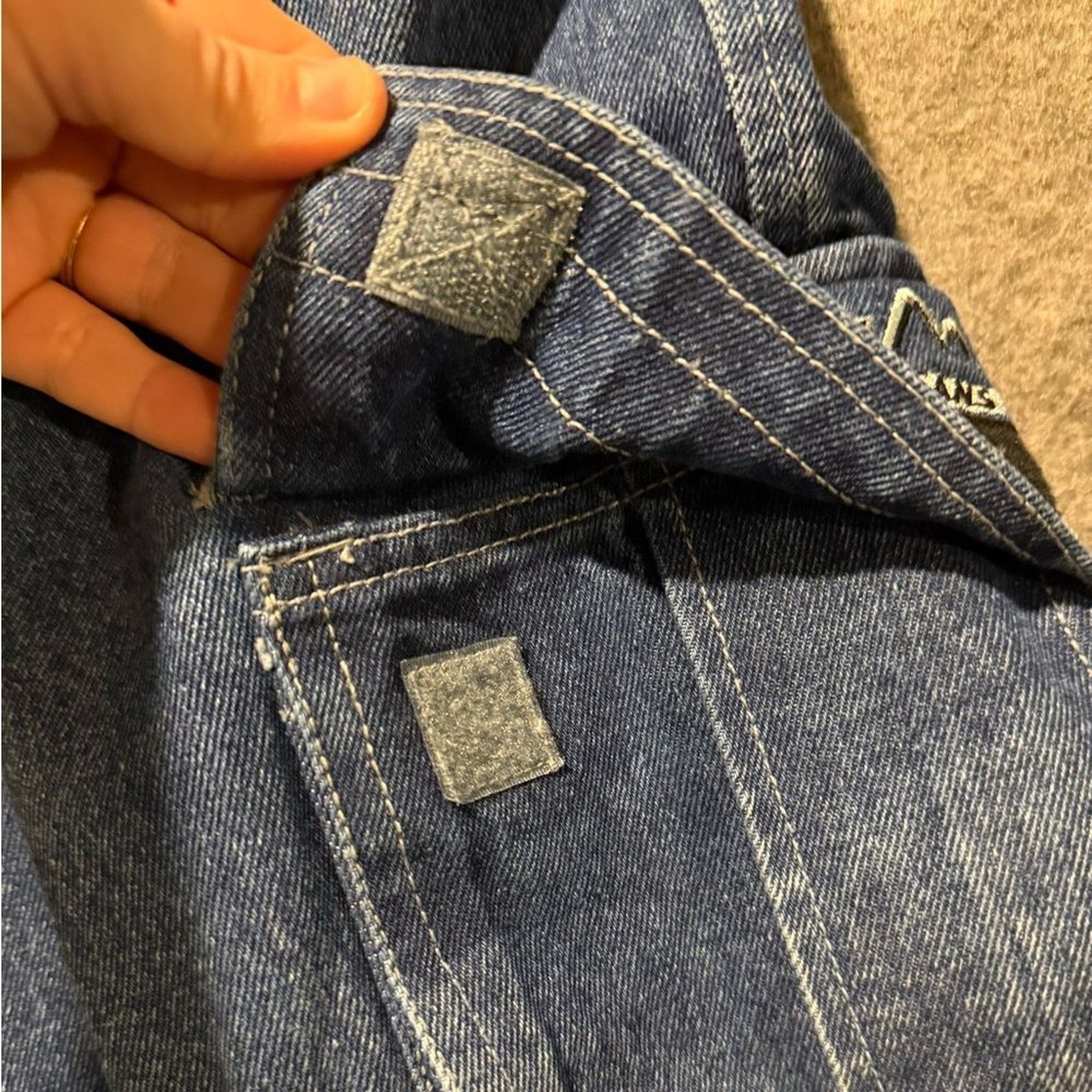 First Down Vtg Cargo Jeans mens 38×32 blue heavy utility baggy Y2K hiphop wide