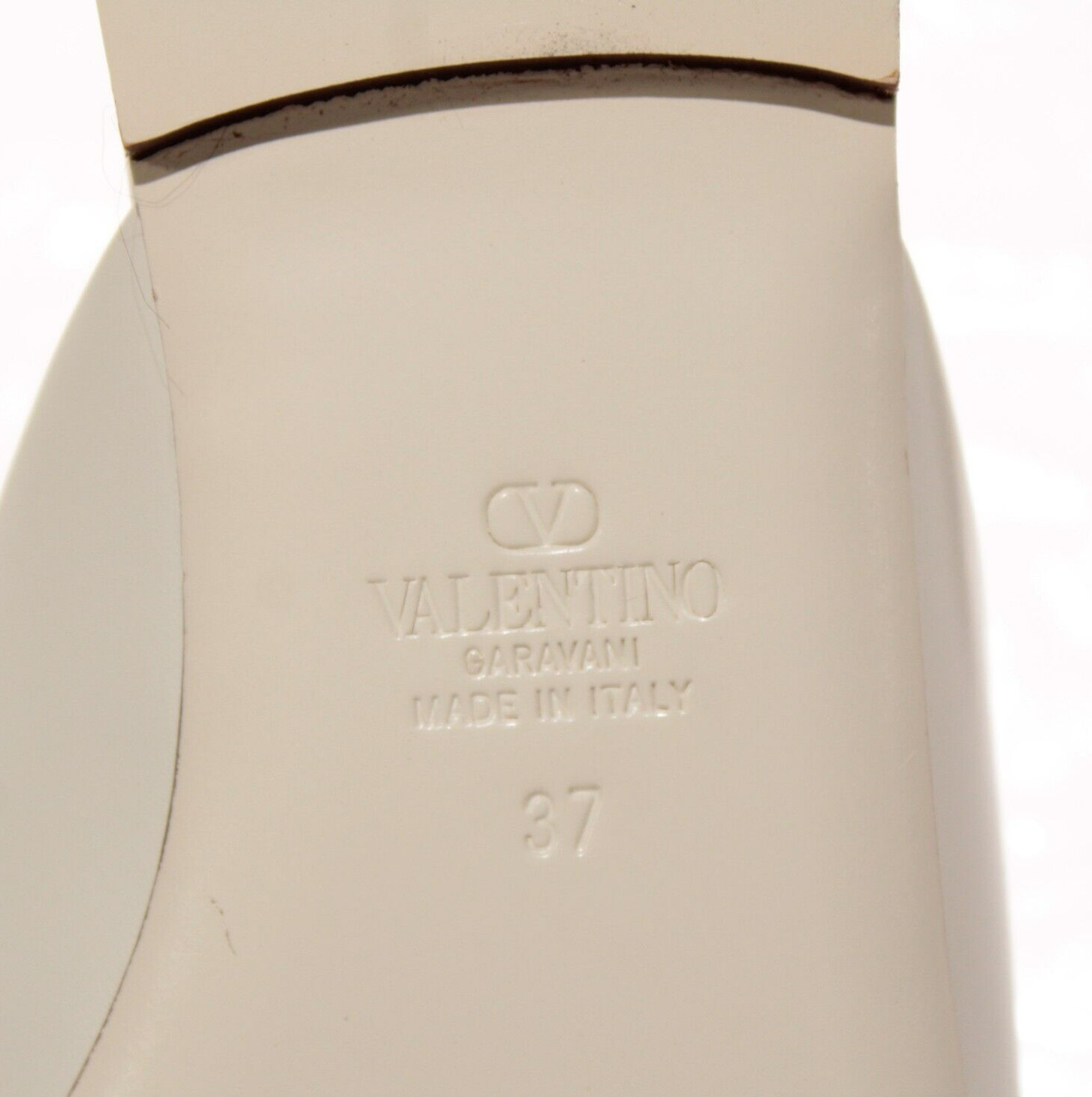 Valentino NWT Flat Slilp-On Mules w/ Butterflies Size 37 (US 7) Solid Ivory