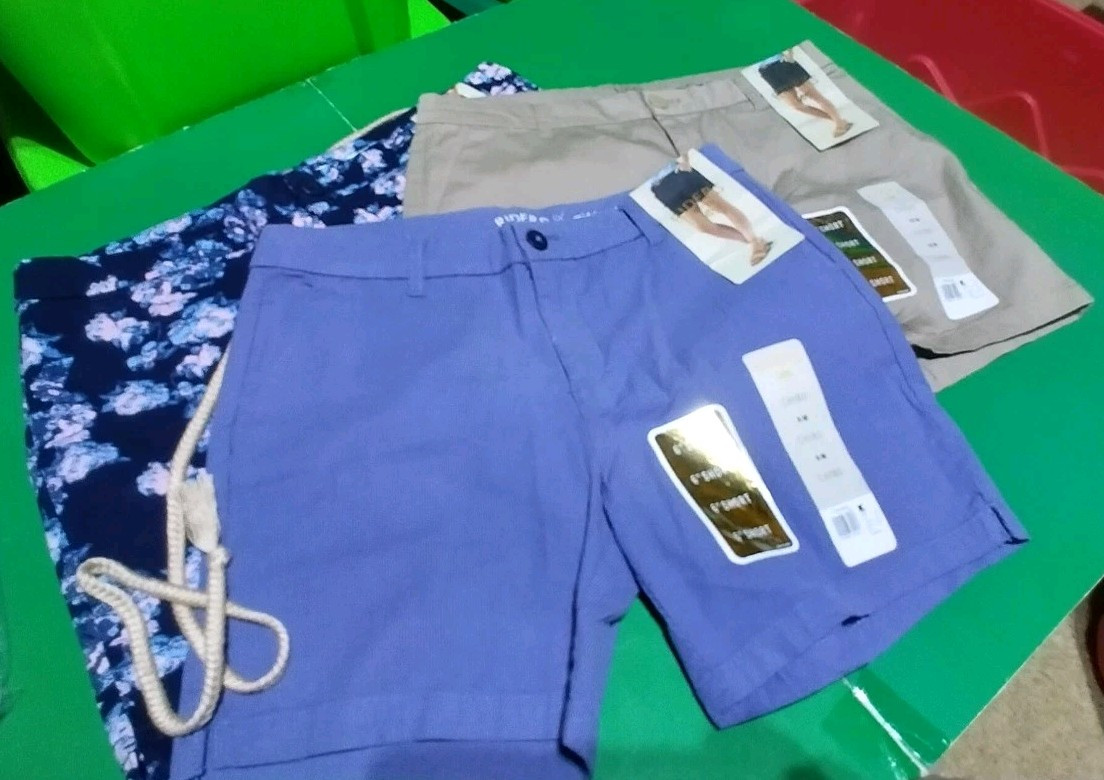 Lee Riders Women’s CHINO comfort stretch Shorts with rope-tie belt. you pick,NWT