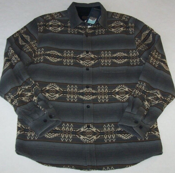 NWT Pendleton Gray/Brown BEACON ROCK Doublesoft Marshall Chamois Shirt Men’s XXL