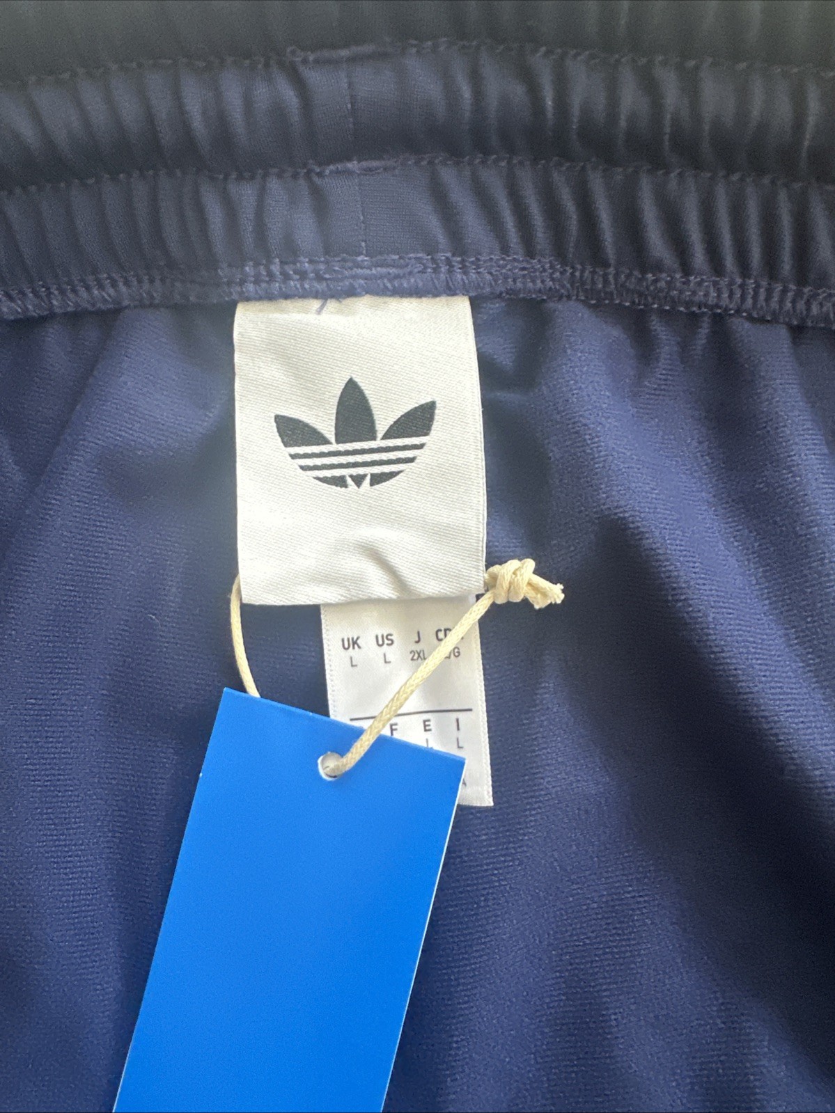ADIDAS Original Firebird Track Pants Mens Large KD3836 Blue Red Yel Zip Pockets