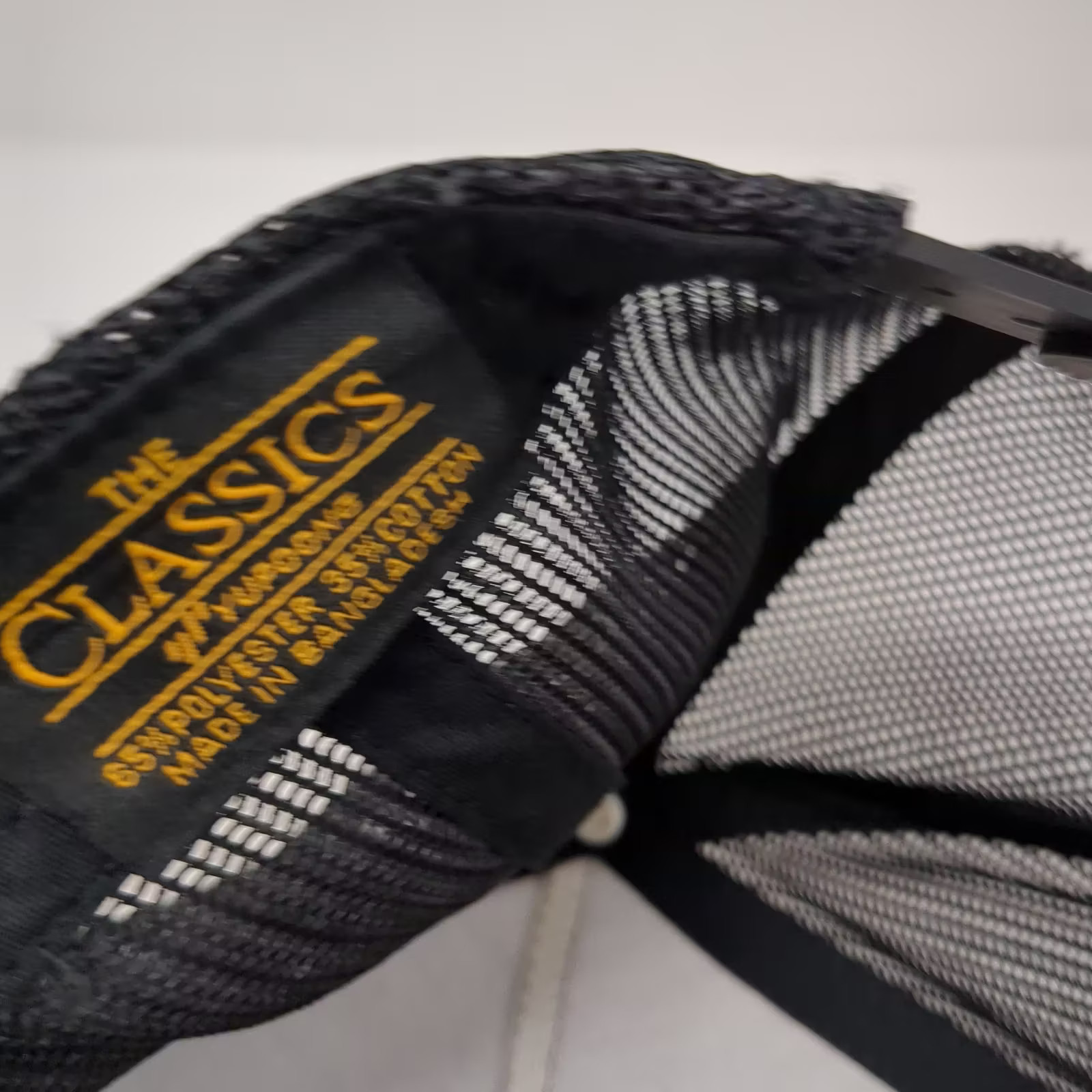 Celsius Live Fit Trucker Hat Black White OS Snapback Mesh Embroidered Adjustable