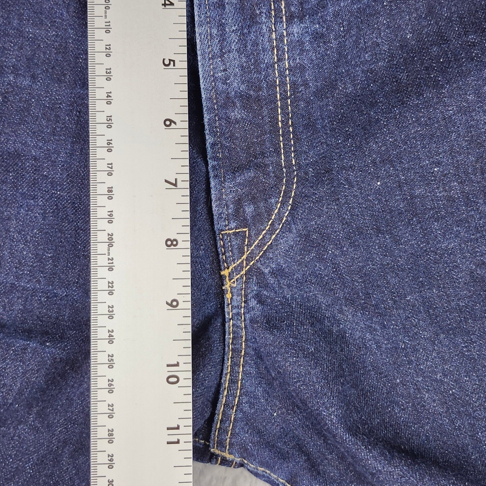 Polo Ralph Lauren Jeans Men 34×32 Dark Wash Straight Cotton Leather Patch Prep