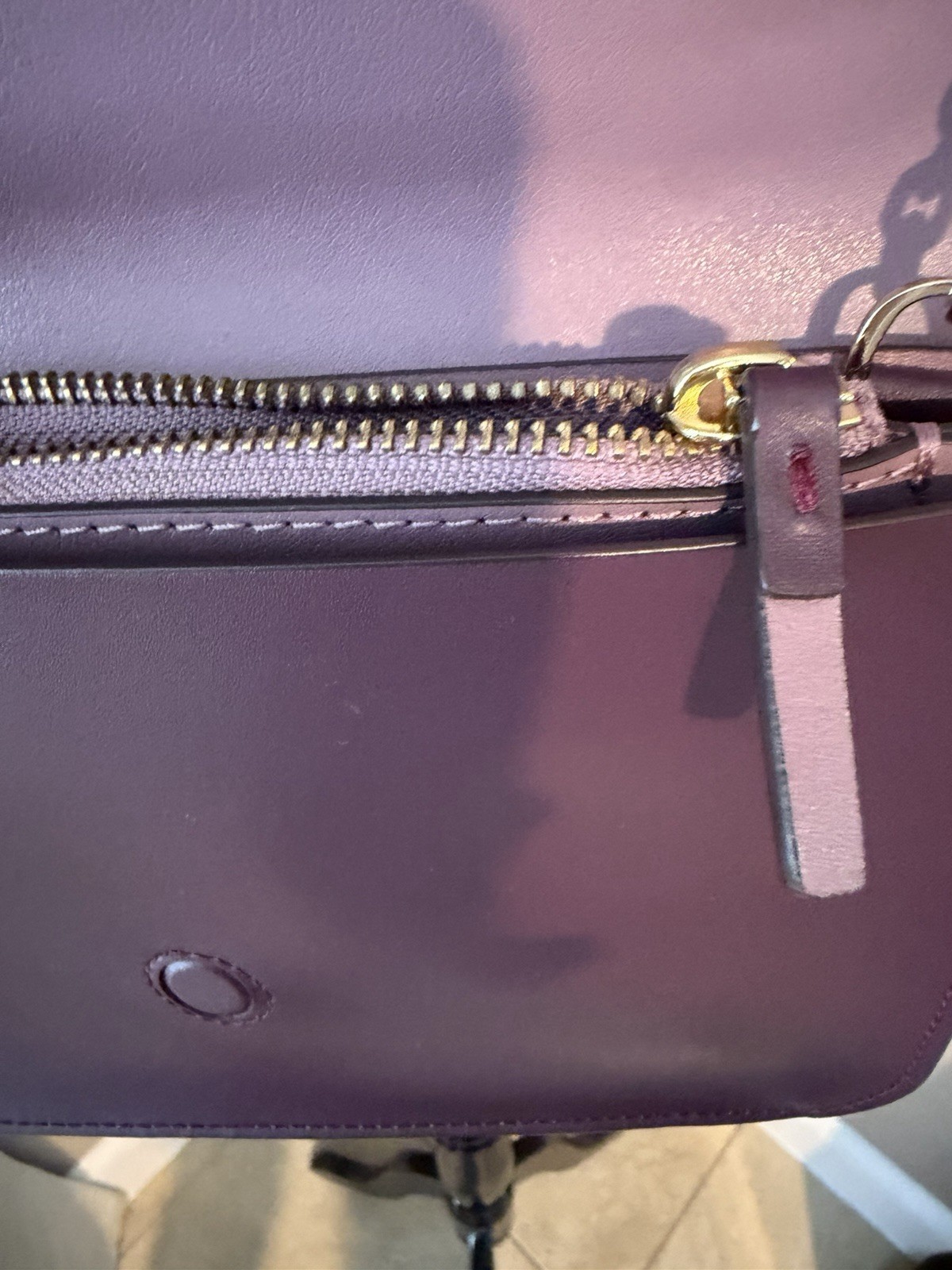 Kate Spade New York Purple Flap Shoulder Bag Chain Strap Lined Inner Pockets