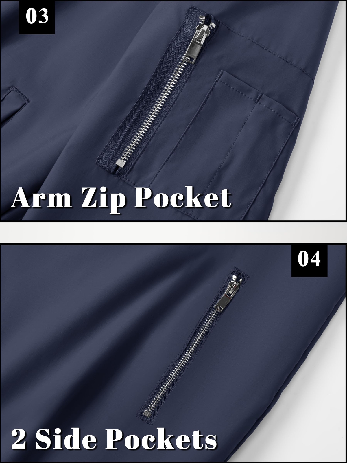 Men’s Lightweight Bomber Jacket Causal Spring Fall Windbreaker Full Zip Outwear