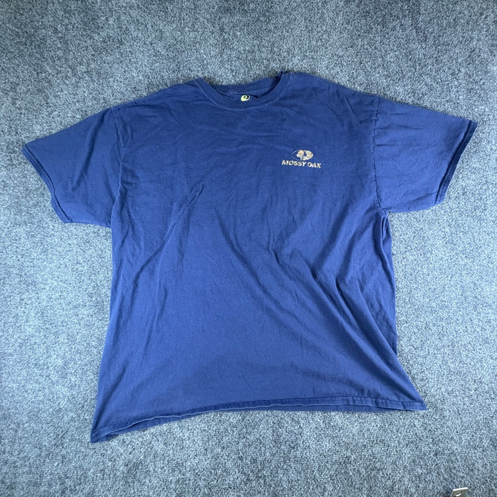 Mossy Oak Mens 2XL Navy Blue Live To Hunt Duck Graphic T-Shirt Short Sleeve