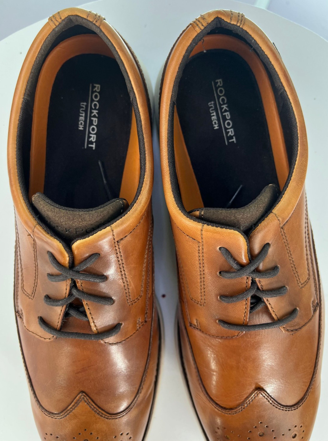 Rockport Garett Trutech $150 Men’s Wingtip Oxfords Dress Shoes Size 13 (W) Wide