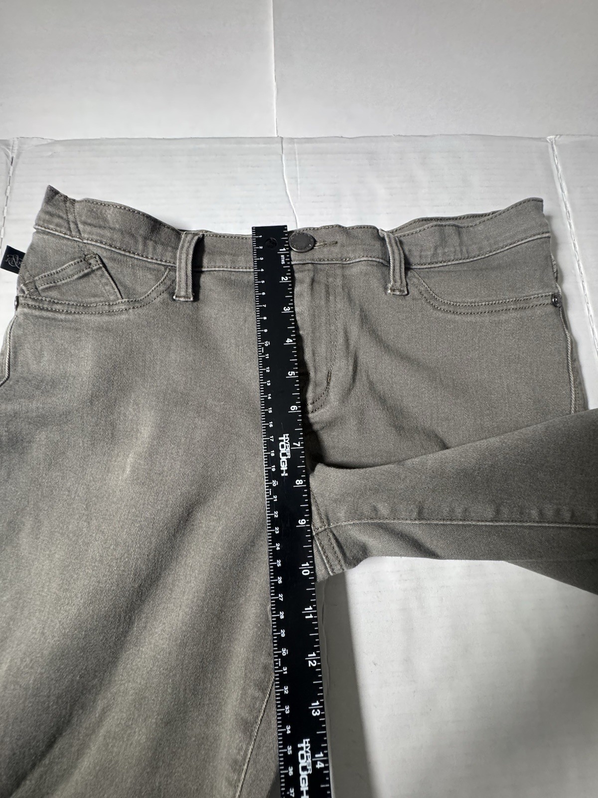 Pre Owned Excellent Rock & Republic Kashmiere Denim Jeans Olive Green Women 12 M