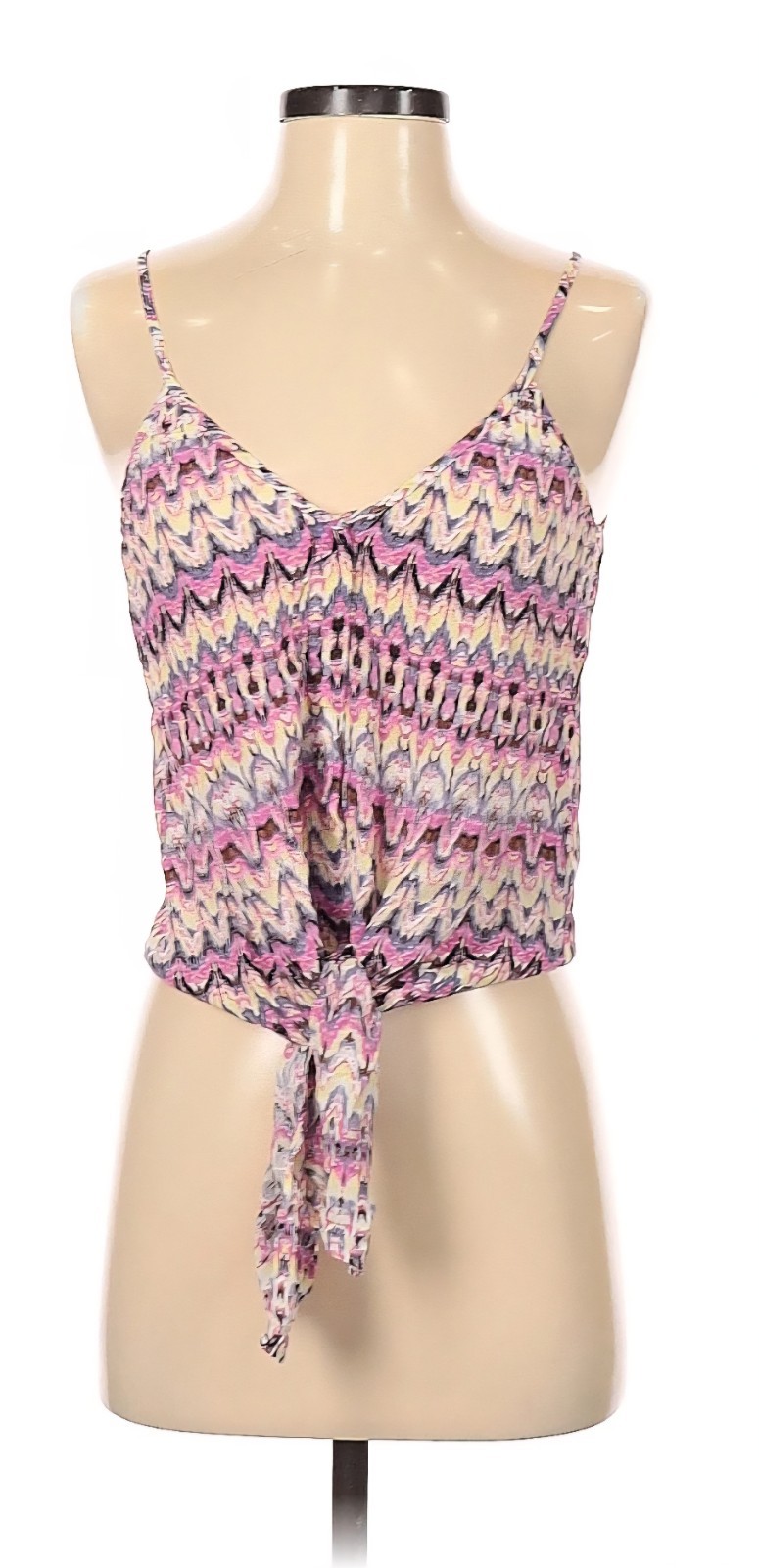 Victoria’s Secret Ikat Print Tie Front Tank Cami Size L