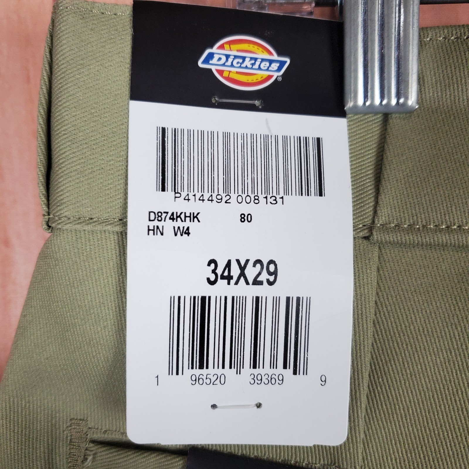 Dickies Original 874 Work Pants Men 34 34×29 Tan Relaxed Fit Straight