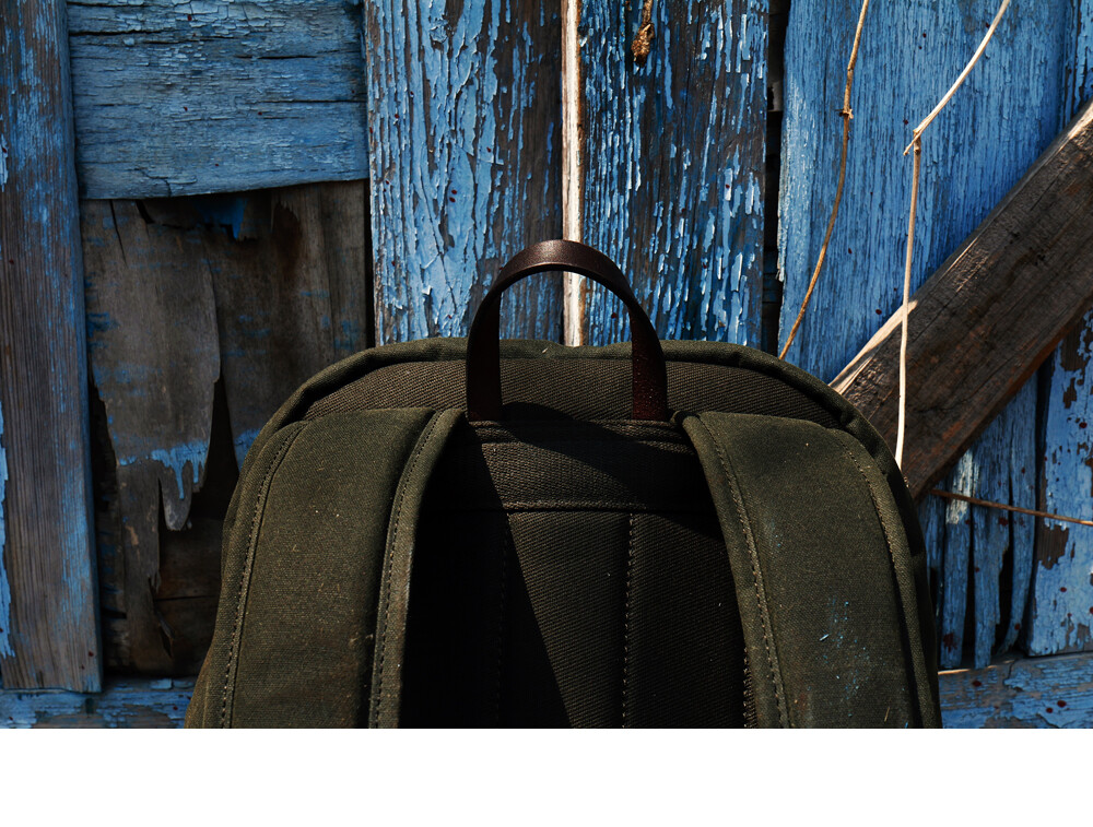 Water-repellent Heavy Wax Canvas 70307 Unisex Retro Backpack Computer Bag