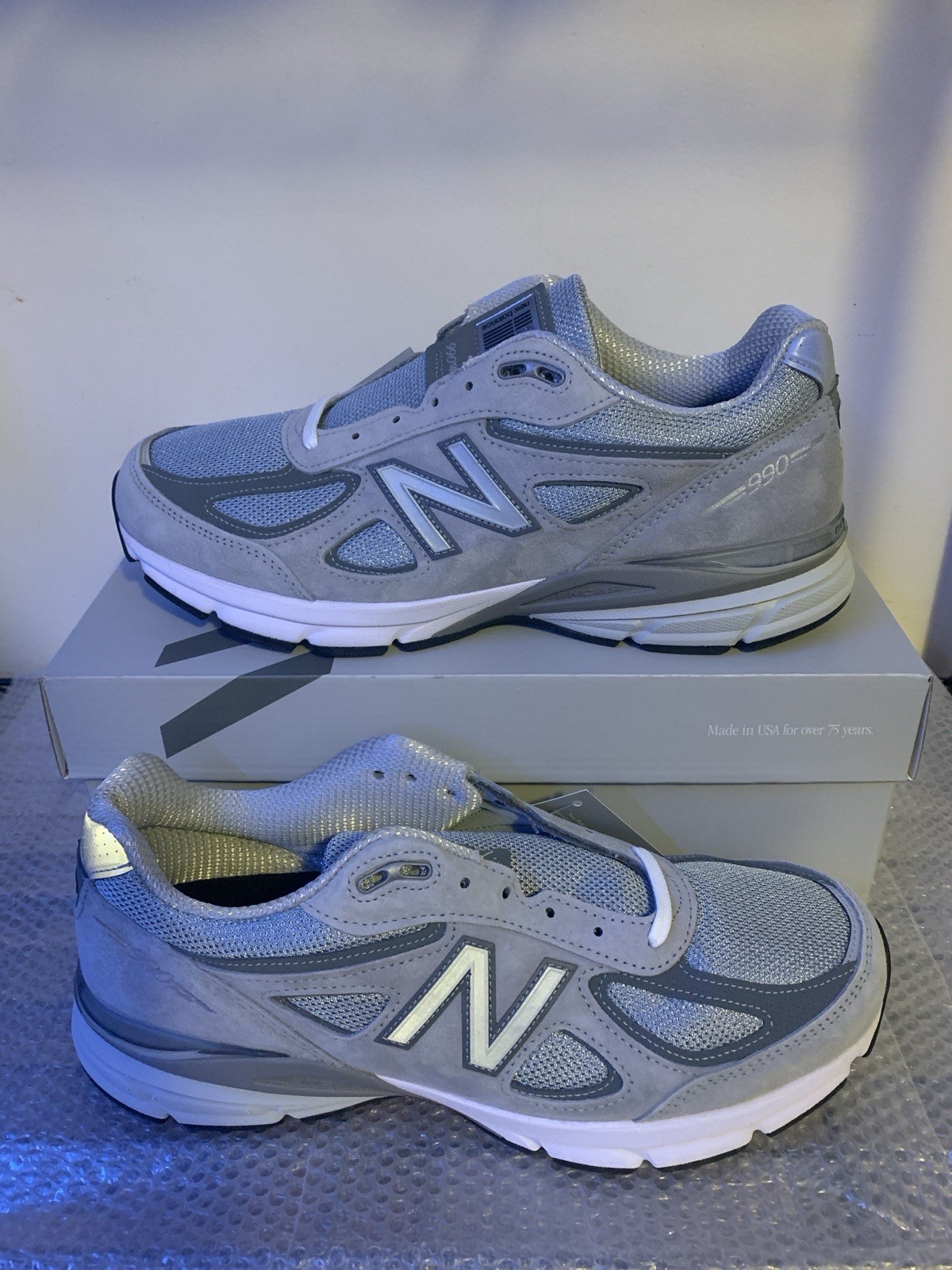 New Balance 990v4 Made in USA Grey Silver U990GR4