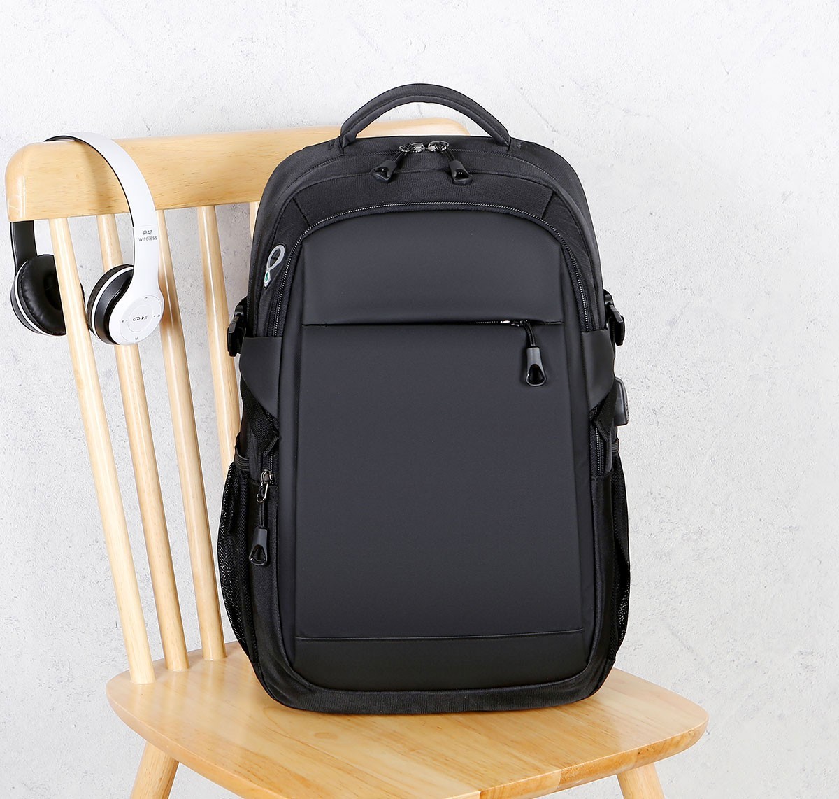 Black Laptop Backpack High-capacity Travel Bag Fashion School Business Outdoor