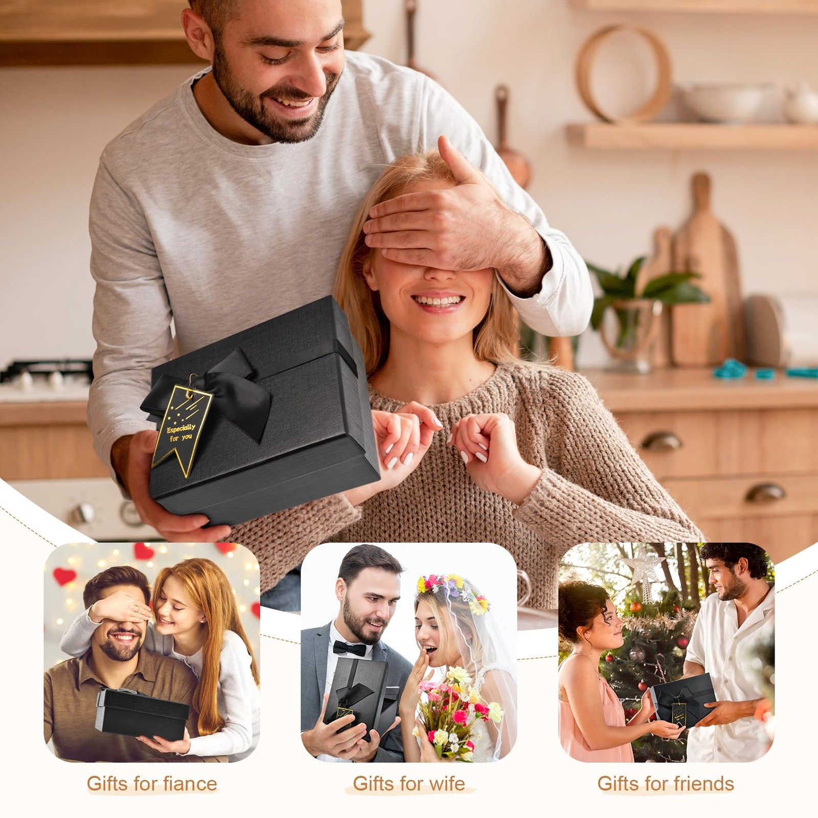 Engagement Gifts Couples 2025 Socks Bride Groom, 2 Count Black One Size Cotton