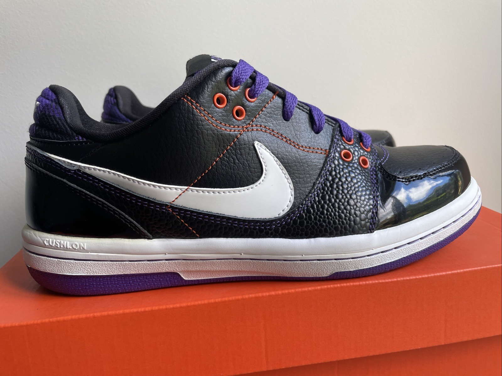 Nike Cradle Rock Low Black Purple Orange Steve Nash US Sz 8.5 Suns OG Box Rare