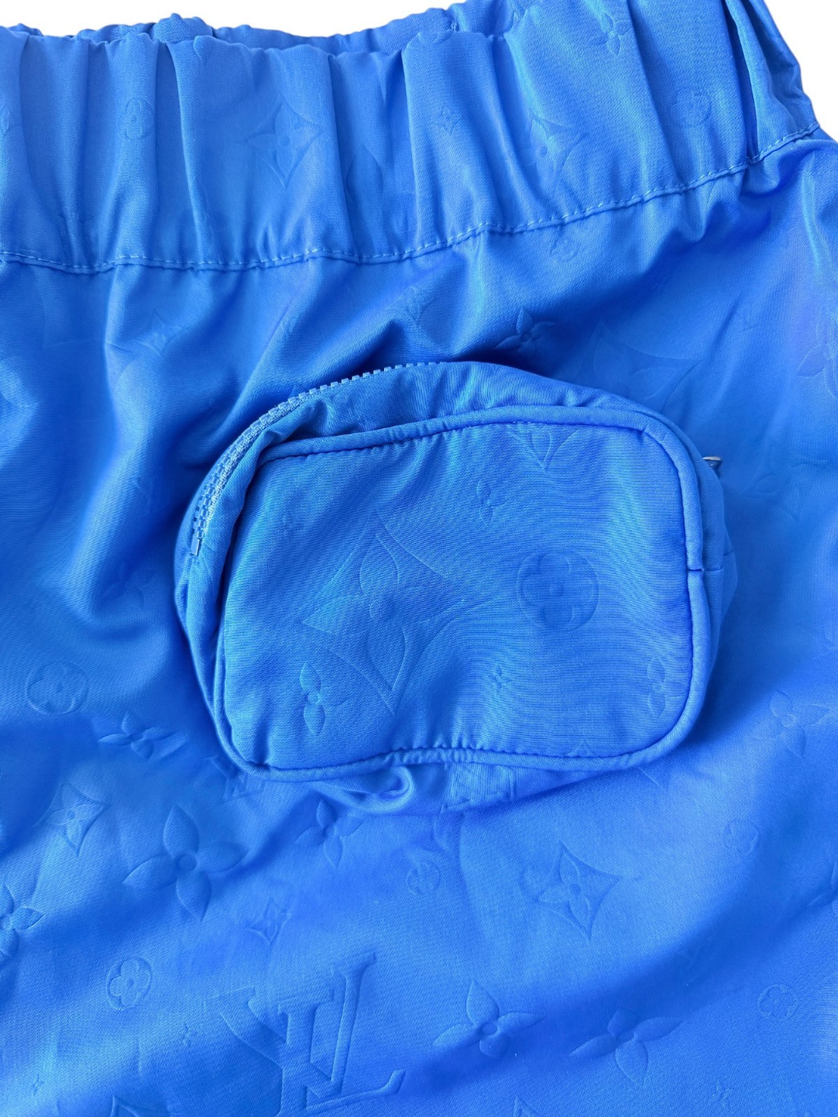 Louis Vuitton 2022 LV Monogram 3D Pocket Swim Trunks Blue XS NWT Virgil Abloh