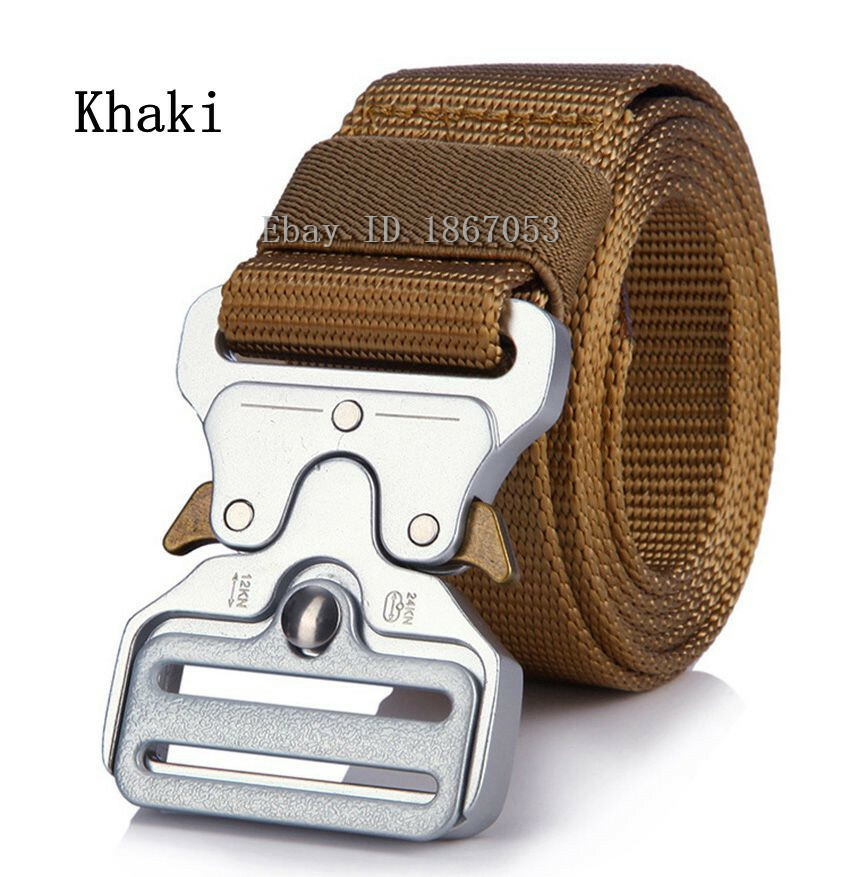125cm Quick Release Men Tactical Buckle Belt Military Nylon Belt Training Strap