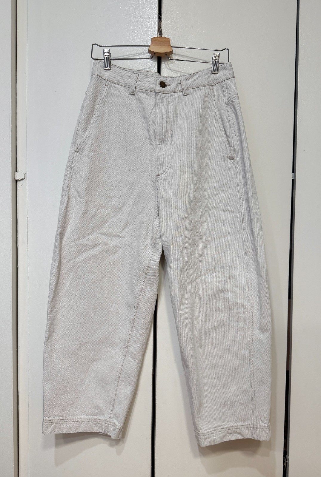 NWT Souer Clovis Trousers in Wide Curved Denim Cut Womens Size FR36/US4