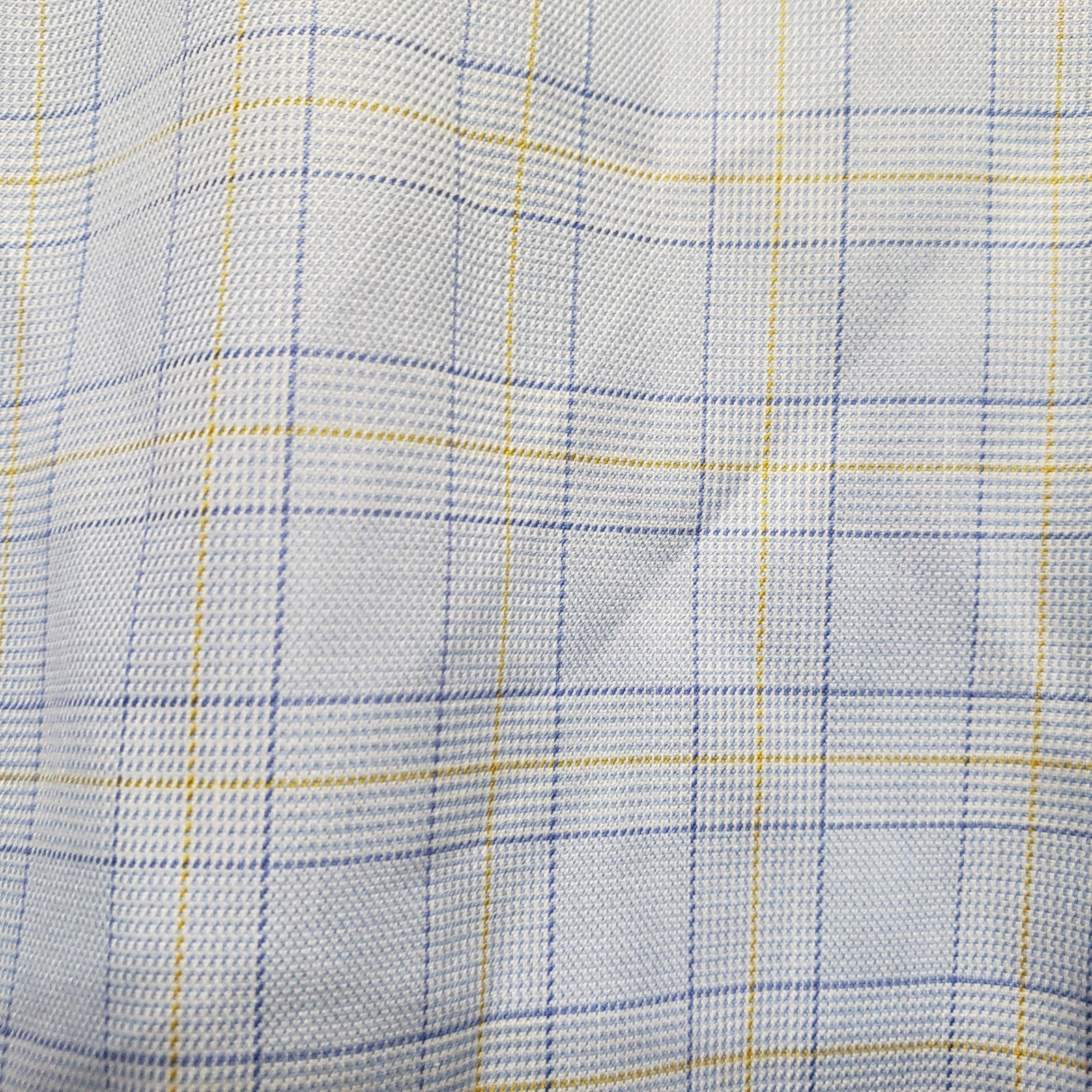 Brooks Bros Shirt Mens 16 33 Blue Check Work Office Cutaway USA Egyption Vtg Dad
