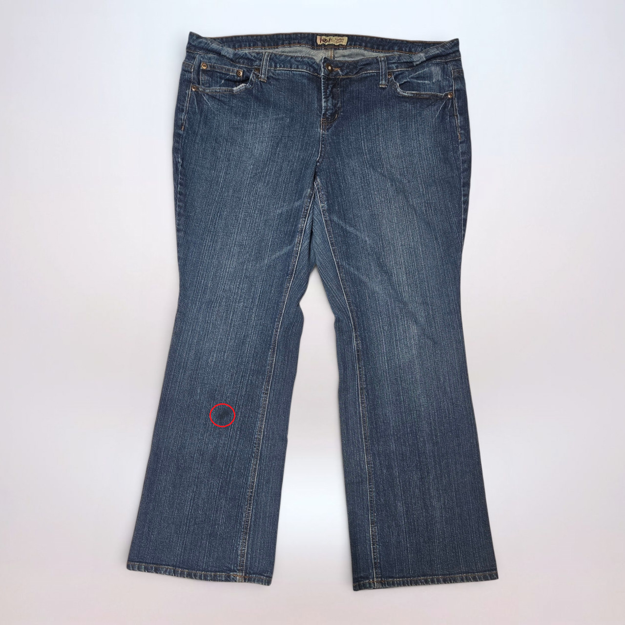 Vintage Y2K L.e.i. Sophia Hiphugger Bootcut Flared Dark Wash Blue Jeans Size 20