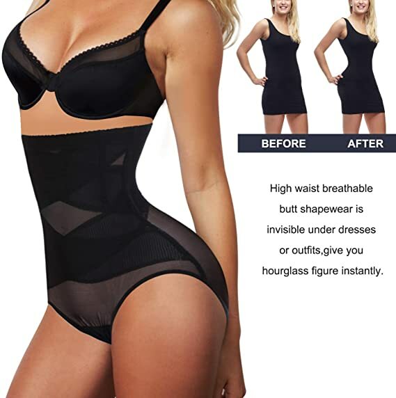 Women Tummy Control High Waisted Panties Girdle Body Shaper Breathable Underwear